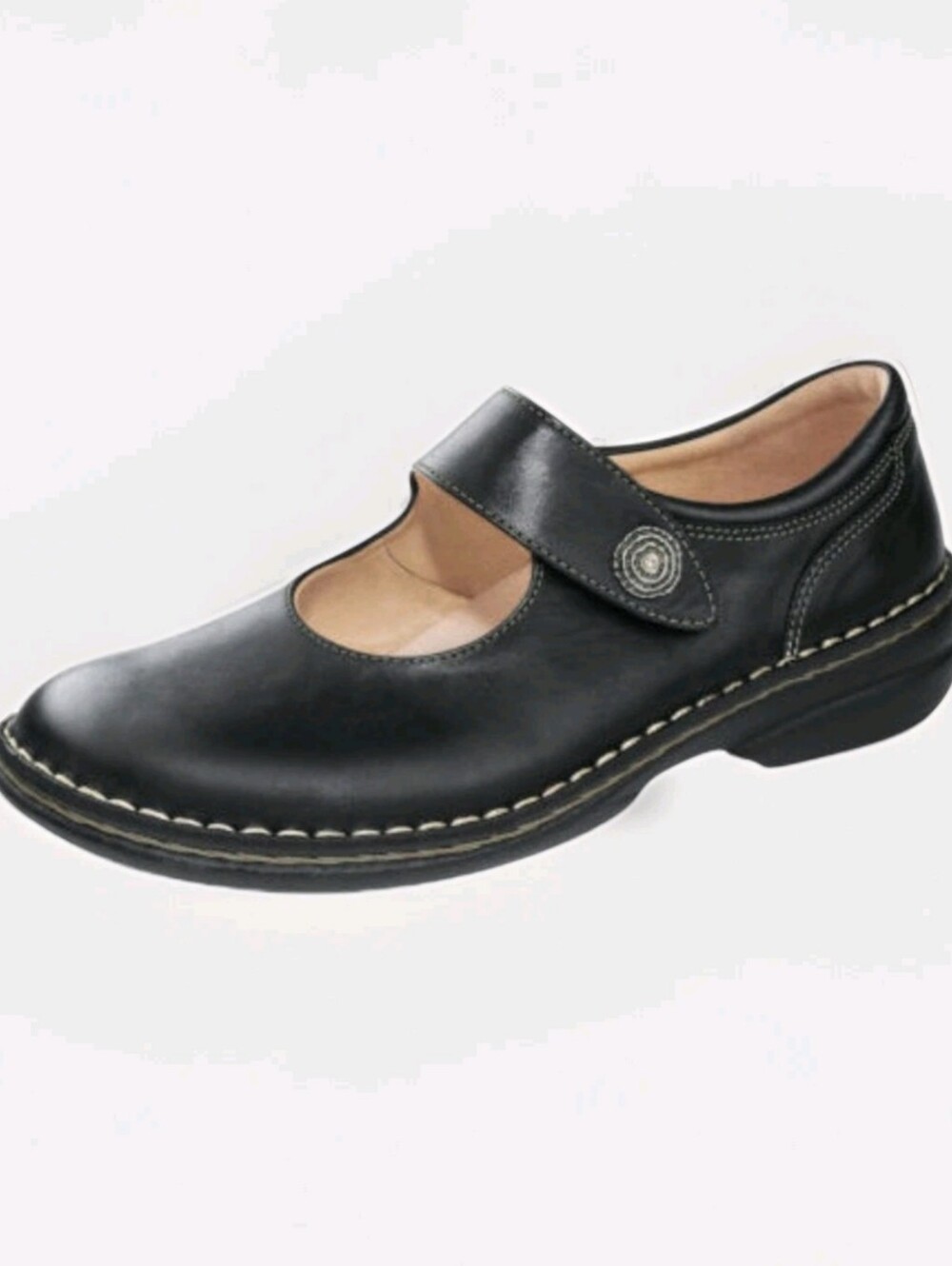 Finn Comfort Women's Laval Mary Janes Black Leather Comfort Shoe Size 4
